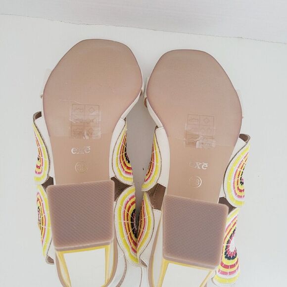 Exe' Women's Lucia-833 ICE Multicolor Sandals Block Heels Embroidered Leather 38 - Picture 5 of 16